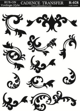 Cadence Rub-on Vintage Transfer 17*25 R-028