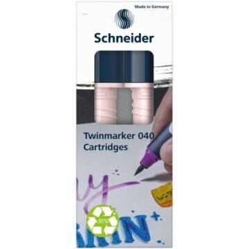 Schneider Paint-It 040 Twin Markör Kartuşu 2 li Açık Gül