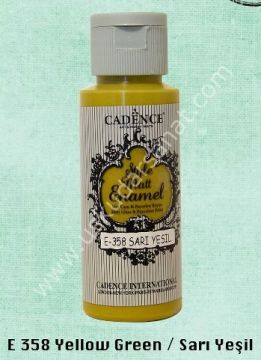 Cadence Style Matt Enamel Cam & Porselen Boyası 59 ml E 358 Yellow Green Sarı Yeşil