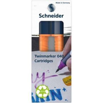 Schneider Paint-It 040 Twin Markör Kartuşu 2 li Koyu Turuncu