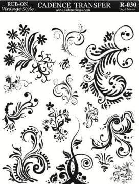 Cadence Rub-on Vintage Transfer 17*25 R-030