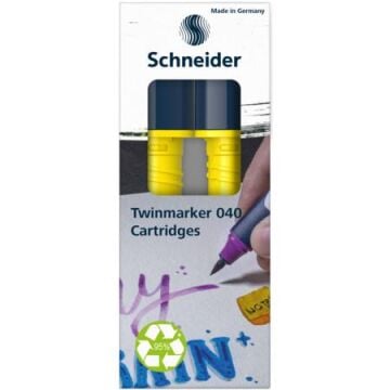 Schneider Paint-It 040 Twin Markör Kartuşu 2 li Sarı