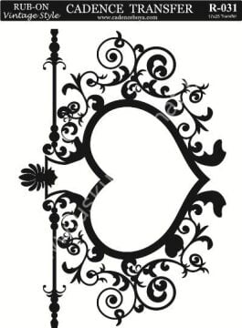 Cadence Rub-on Vintage Transfer 17*25 R-031