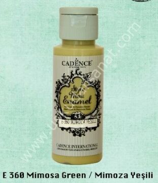 Cadence Style Matt Enamel Cam & Porselen Boyası 59 ml E 360 Mimosa Green Mimoza Yeşili