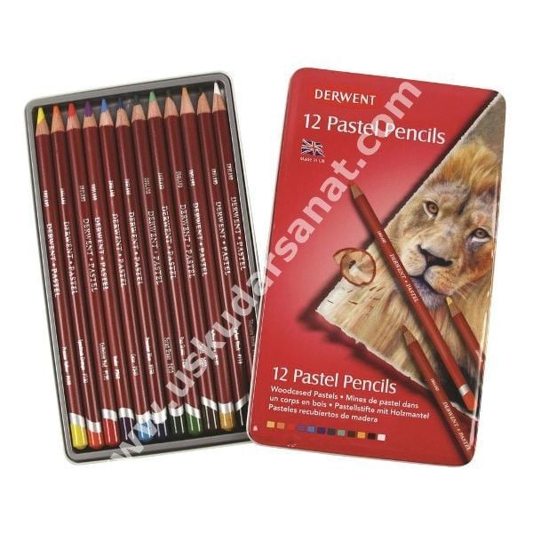 Derwent Soft Pastel Kalem 12'li Set teneke kutu