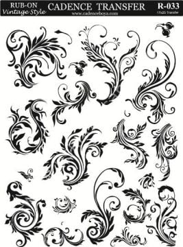 Cadence Rub-on Vintage Transfer 17*25 R-033