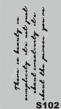 Mood Stencil Şablon 13x9 S 102