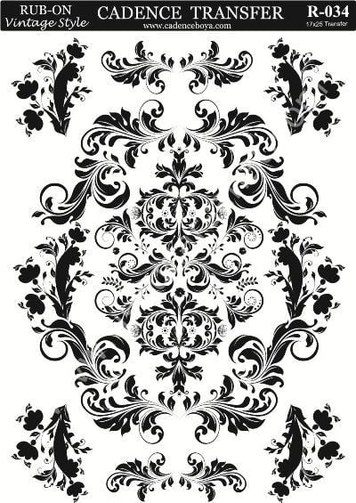 Cadence Rub-on Vintage Transfer 17*25 R-034