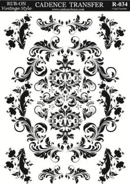 Cadence Rub-on Vintage Transfer 17*25 R-034