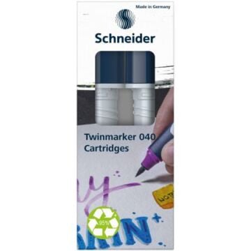 Schneider Paint-It 040 Twin Markör Kartuşu 2 li Duman Gri