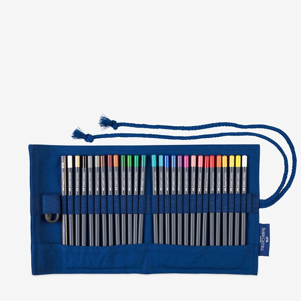 Faber Castell Goldfaber Kuruboya Kalem Seti Rulo Çantalı 30 parça