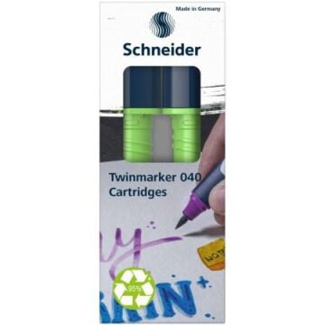 Schneider Paint-It 040 Twin Markör Kartuşu 2 li Yeşil