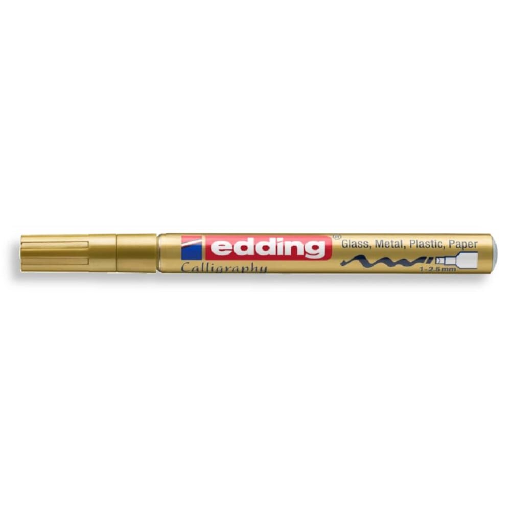 Edding 753 Kaligrafi Kalemi Düz Uç 1 - 2.5 mm Altın