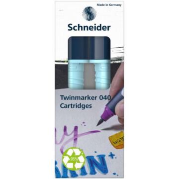 Schneider Paint-It 040 Twin Markör Kartuşu 2 li Deniz Mavisi