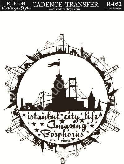 Cadence Rub-on Vintage Transfer 17*25 R-052