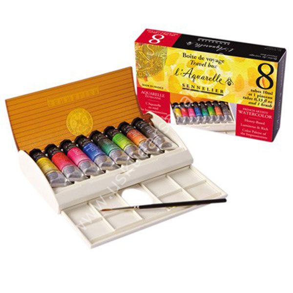 Sennelier L'Aqarelle Tüp Suluboya 10ml 8'li Set