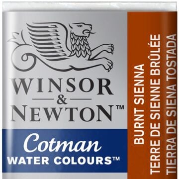 Winsor & Newton Cotman Yarım Tablet Suluboya Burnt Sienna 074