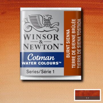 Winsor & Newton Cotman Yarım Tablet Suluboya Burnt Sienna 074