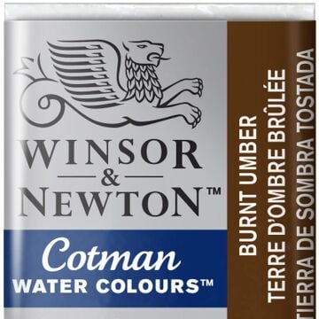 Winsor & Newton Cotman Yarım Tablet Suluboya Burnt Umber 076