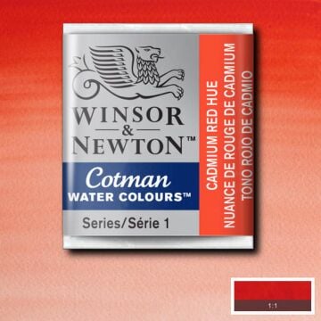 Winsor & Newton Cotman Yarım Tablet Suluboya Cadmium Red Hue 095