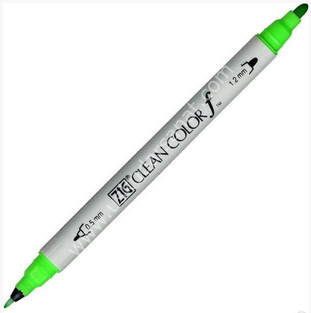 Zig Clean Color f Çift Uçlu Kalem 004 Fluorescent Green