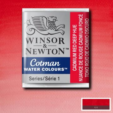 Winsor & Newton Cotman Yarım Tablet Suluboya Cadmium Red Deep Hue 098