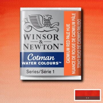 Winsor & Newton Cotman Yarım Tablet Suluboya Cadmium Red Pale Hue 103
