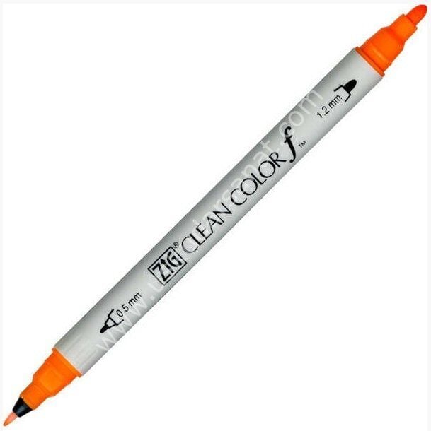 Zig Clean Color f Çift Uçlu Kalem 002 Fluorescent Orange