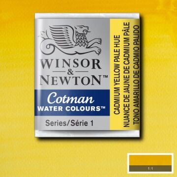 Winsor & Newton Cotman Yarım Tablet Suluboya Cadmium Yellow Pale Hue 119