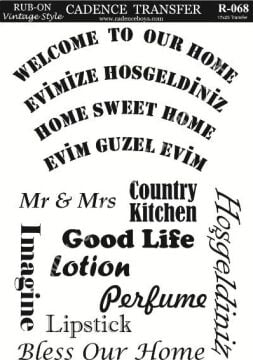 Cadence Rub-on Vintage Transfer 17*25 R-068