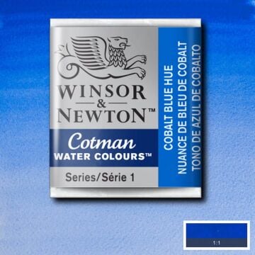 Winsor & Newton Cotman Yarım Tablet Suluboya Cobalt Blue Hue 179