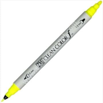 Zig Clean Color f Çift Uçlu Kalem 001 Fluorescent Yellow