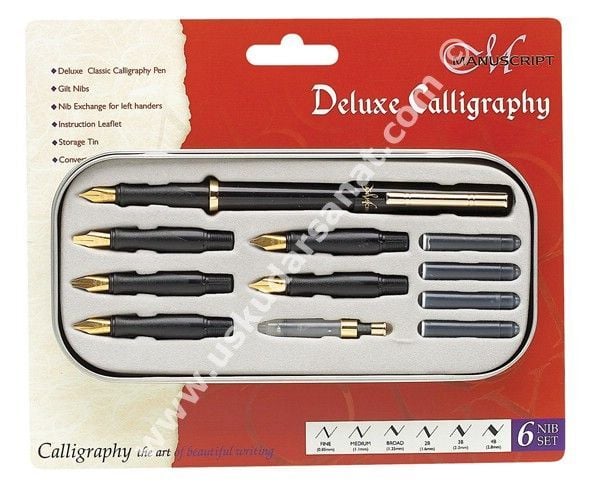 Manuscript Deluxe Calligraphy Set (6 Uç + 4 Kartuş + Pompa) MC1155