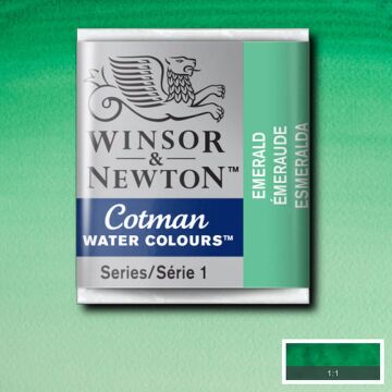 Winsor & Newton Cotman Yarım Tablet Suluboya Emerald 235