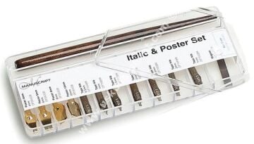 Manuscript Italic & Poster Set Kaligrafi Uç Seti