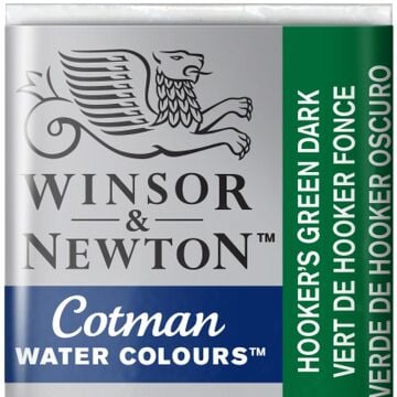 Winsor & Newton Cotman Yarım Tablet Suluboya Hooker's Green Dark 312