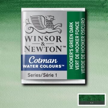 Winsor & Newton Cotman Yarım Tablet Suluboya Hooker's Green Dark 312