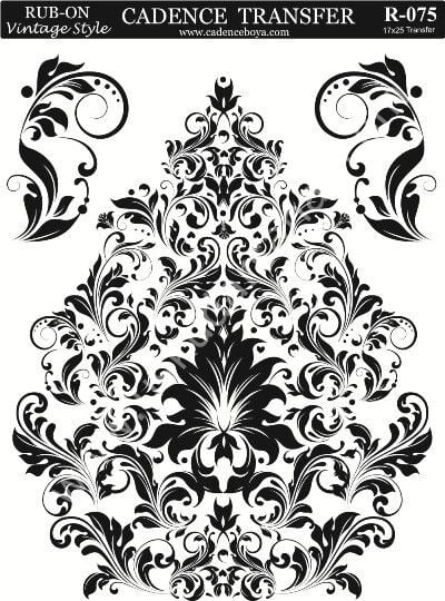 Cadence Rub-on Vintage Transfer 17*25 R-075
