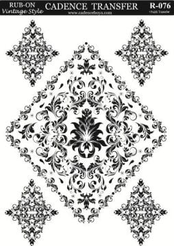 Cadence Rub-on Vintage Transfer 17*25 R-076