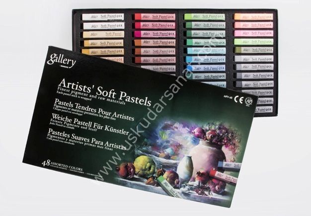 MUNGYO GALLERY Köşeli Toz Pastel Tam Boy 48'li Set