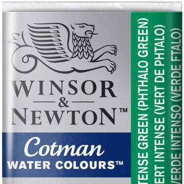 Winsor & Newton Cotman Yarım Tablet Suluboya Intense Green (Phthalo Green) 329