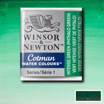 Winsor & Newton Cotman Yarım Tablet Suluboya Intense Green (Phthalo Green) 329