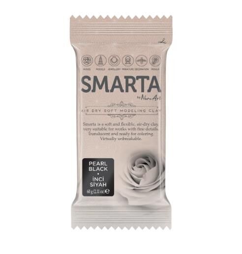 Smarta Hava ile kuruyan Yumuşak Model Hamuru 60gr Metalik İNCİ SİYAHI 30
