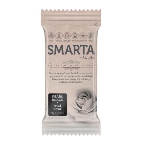 Smarta Hava ile kuruyan Yumuşak Model Hamuru 60gr Metalik İNCİ SİYAHI 30