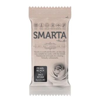 Smarta Hava ile kuruyan Yumuşak Model Hamuru 60gr Metalik İNCİ SİYAHI 30