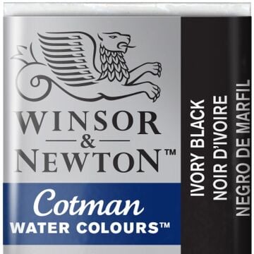 Winsor & Newton Cotman Yarım Tablet Suluboya Ivory Black 331
