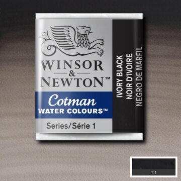Winsor & Newton Cotman Yarım Tablet Suluboya Ivory Black 331