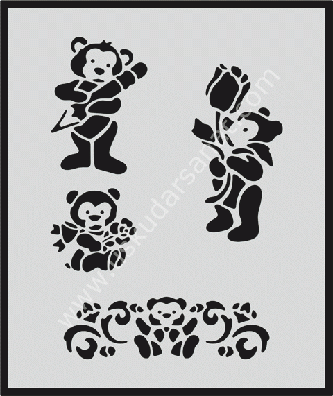 Mood Stencil Şablon 21x24 L055
