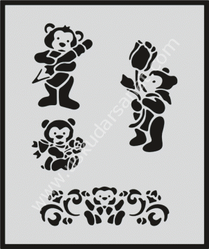 Mood Stencil Şablon 21x24 L055