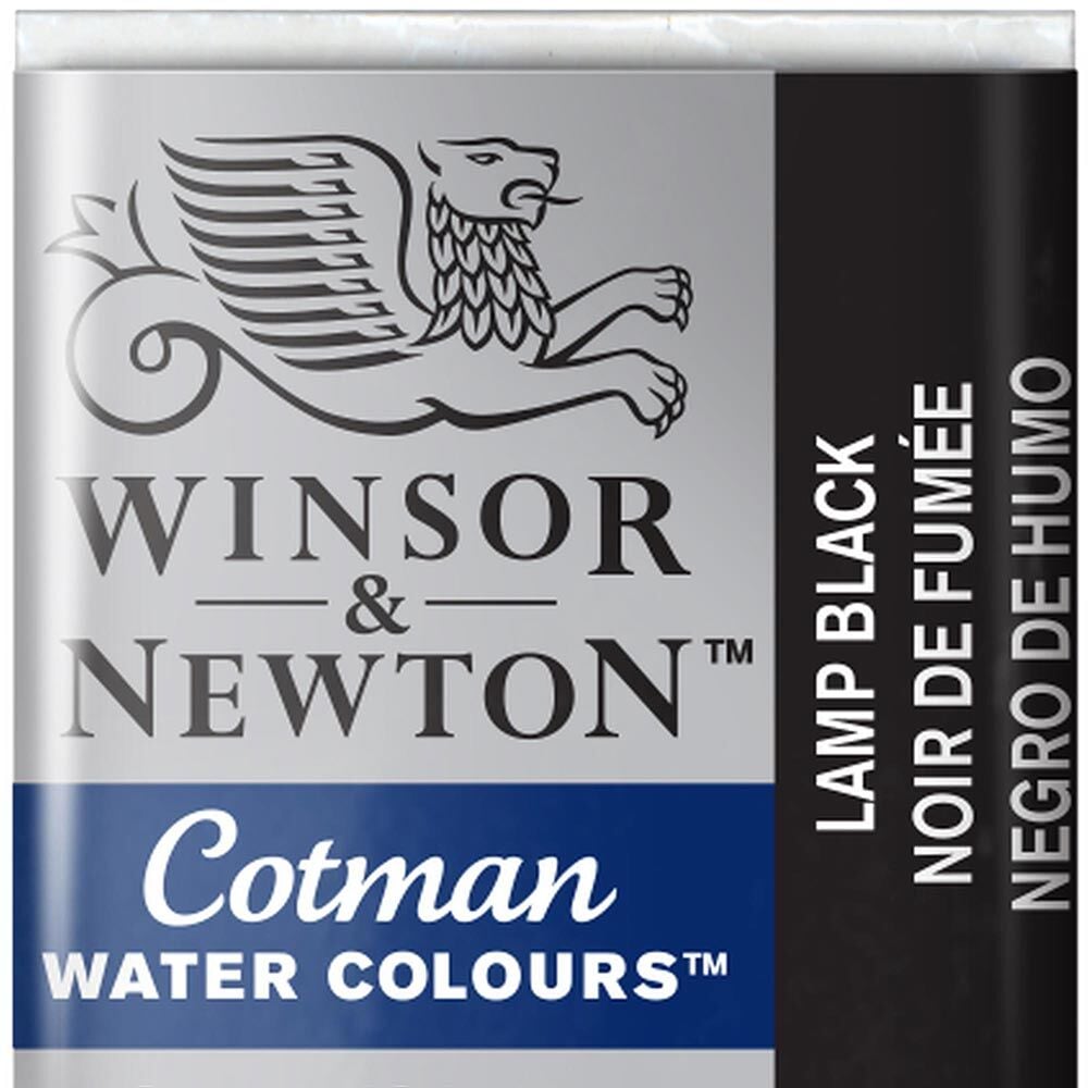 Winsor & Newton Cotman Yarım Tablet Suluboya Lamp Black 337